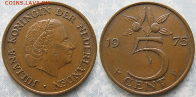 Нидерланды 5 центов 1975 до 14-11-23 в 22:00 - Нидерланды 5 центов 1975    9807