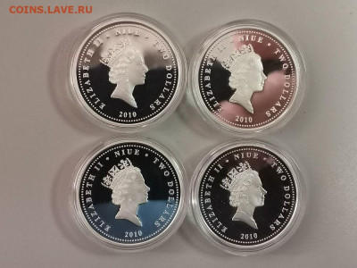 2долл 2010 Ниуэ- Знаменитые экспрессы (4шт), Ag999, до 13.11 - Я Паровозы-3