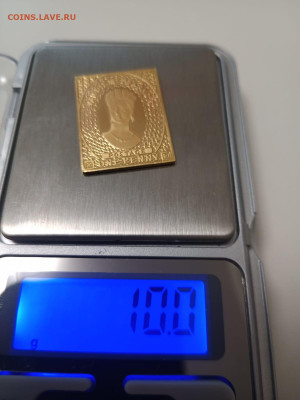 Золотая почтовая марка 1 пенни. Тасмания 10,07гр до 14.11 - c05bb998-7f00-48fc-b29c-5c075967bcb9