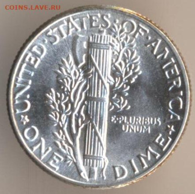 США. One Dime 1943г.Quarter 1958г - 83