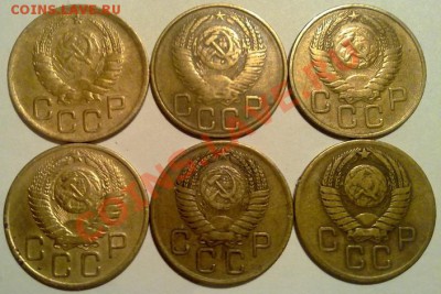 3 коп.1940-50гг.6 монет.до 05.01. в 23-00 по форуму - 020120122091