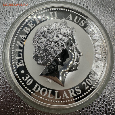 30 долларов 2007.  "Год Крысы". Серебро 999. 1 кг. Австралия - image-20-10-23-10-10-9