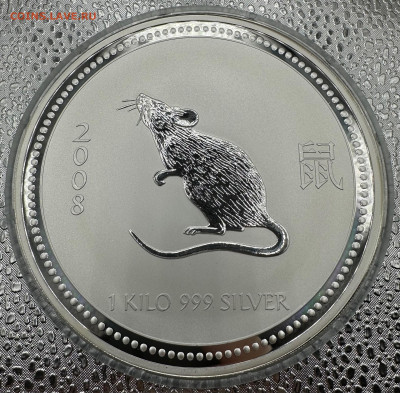 30 долларов 2007.  "Год Крысы". Серебро 999. 1 кг. Австралия - image-20-10-23-10-10-12