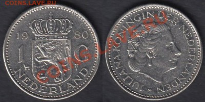 Нидерланды 1 гульден 1980 до 04.01.2012 21-30 - Нидерланды 1 гульден 1980