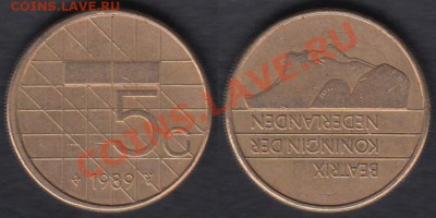 Нидерланды 5 гульденов 1989 до 04.01.2012 21-30 - Нидерланды 5 гульденов 1989