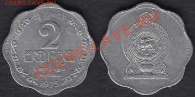 Шри-Ланка 2 цента 1975 до 04.01.2012 21-30 - Шри-Ланка 2 цента 1975
