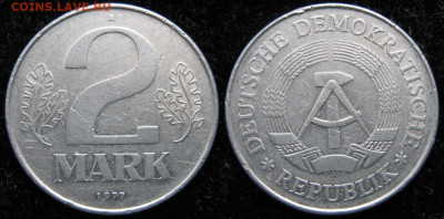 ГДР 2 марки 1977 до 18-11-23 в 22:00 - ГДР 2 марки 1977    163-ас4-3134