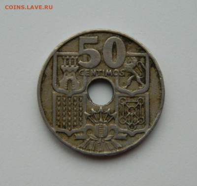 Испания 50 сентимо 1949 г. С рубля! до 16.11.23 - DSCN7157.JPG