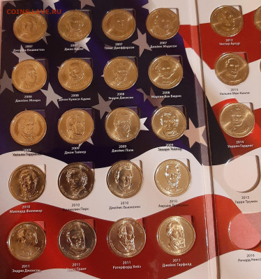 1доллар Президенты США первые 30шт в альбоме, unc - 20231113_183858