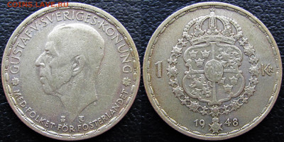 5 крон 1928, 5 злотых 1934, 1 крона 1948, до 13.11.23 22-00. - 22