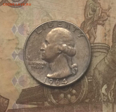 США 25 центов (Квотер) 1964 года. до 15.11 - 23