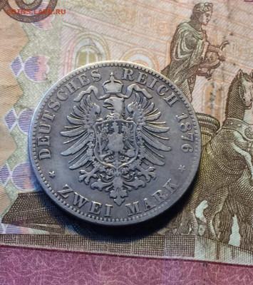 2 марки 1876 год Вильгельм I Пруссия Германия до 15.11 - 45