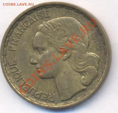 Франция 10 франков 1950 г.До 5.01.12 г. 21-00 МСК. - 20 фр 50.1