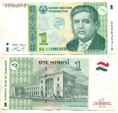 Таджикистан 1 сомони, 1999 до 20.11 22:00 - 1som_Tadj