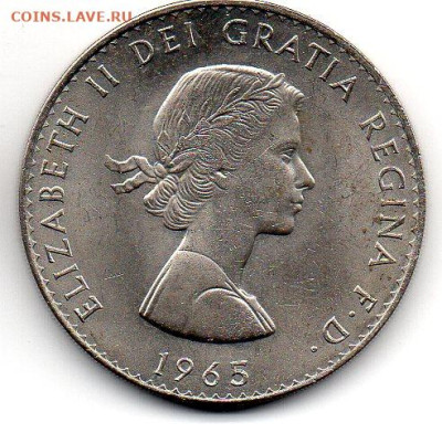 Англия 1 крона 1965 г. ЧЕРЧИЛЛЬ  до 19.11 - 4а