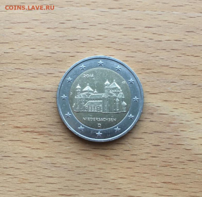 биметалл Германия 2 евро 2014 двор D Церковь Святого Михаэля - bimetall_germanija_2_evro_2014_dvor_d_cerkov_svjatogo_mikhaelja_nizhnjaja_saksonija