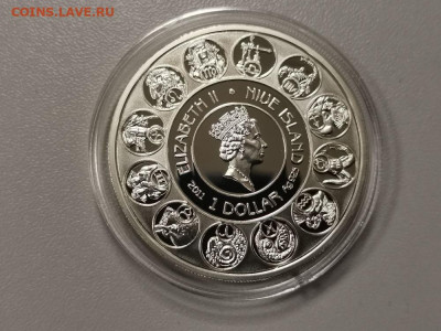 1 доллар 2011 Ниуэ, Зодиак А.Мухи, Весы, Ag925, до 24.11 - ЯЯ Муха-Весы-2