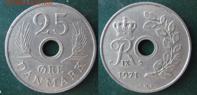 Дания 25 эре 1971 до 24-11-23 в 22:00 - 11 48 Дания 25 эре 1971    513