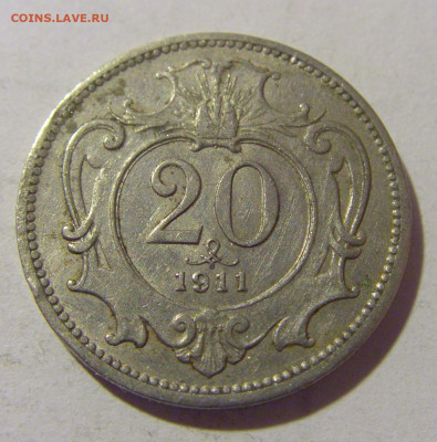 20 геллеров 1911 Австрия №1 25.11.23 22:00 М - CIMG0259.JPG