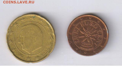 5 иностранных монет(Египет,Бахрейн,Израиль и др) до 22ноября - 22 ЕВРОЦЕНТА069