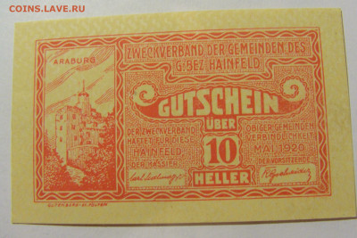 Нотгельд 10 гел 1920 Araburg Австрия №1 27.11.23 22:00 М - CIMG7579.JPG