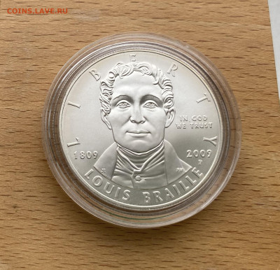 США 1 доллар 2009 200 лет со дня рождения Луи Брайля UNC - IMG_3504.JPG