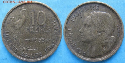 Франция 10 франков 1953 до 27-11-23 в 22:00 - 40.29. -Франция 10 франков 1953    160-ас22-5991