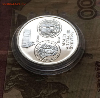 10 евро 2009 год 600 лет Университету в Лейпциге 23.11 - 77