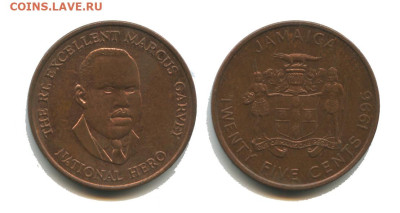 Ямайка 25 центов 1996, 24.11.2023 22.00 мск - ямайка 25  центов 1996
