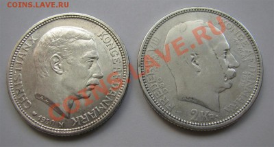 2 кроны 1930 и 2 кроны 1912 Дания - 01