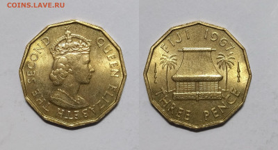 Фиджи 3 пенса 1967 г Елизавета II - 29.11 - IMG_20231121_183030