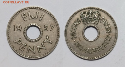 Фиджи 1 пенни 1957 г Елизавета II - 29.11 - IMG_20231121_183013
