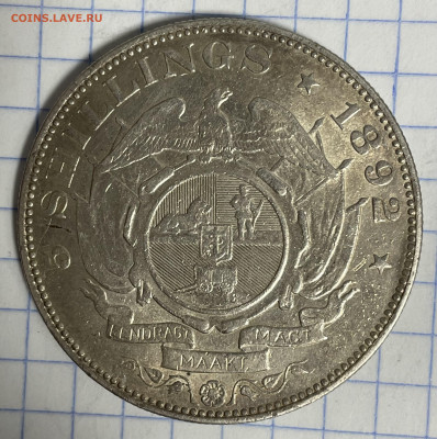 5 шиллингов, 1892 Южно-Африканская Республика - 75774E7E-EE35-480F-90FB-93F4633BA058