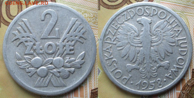 Польша 2 злотых 1958 до 29-11-23 в 22:00 - Польша 2 злотых 1958   230-К153-В5