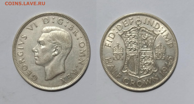 Великобритания полкороны 1945 г Георг VI - 30.11 - IMG_20231122_095920