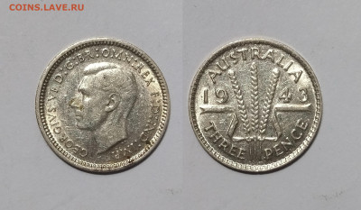 Австралия 3 пенса 1943 года Георг VI №1 - 30.11 - IMG_20231122_100717