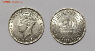 Британская Малайя 20 центов 1939 г Георг VI - 30.11 - IMG_20231122_095406