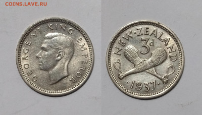 Новая Зеландия 3 пенса 1937 г Георг VI- 30.11 - IMG_20231122_100900