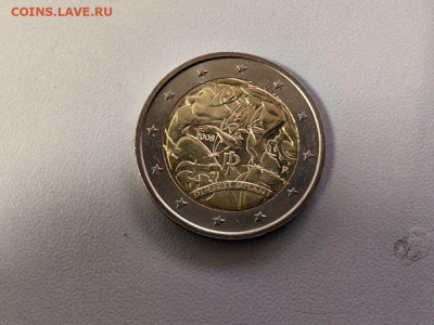2евро 2008 Италия 60лeт Дeклаpации пpав человекa, unc, до 03 - Ординар 2008 Италия -1