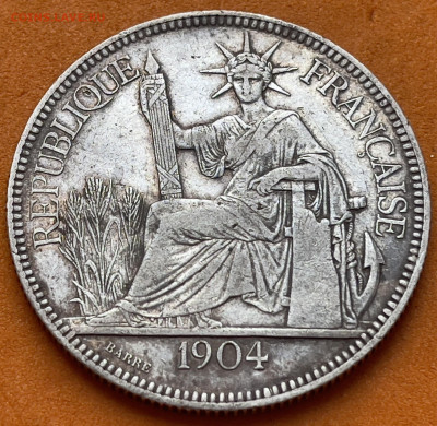 Французский Индокитай  1 пиастр 1904 г - IMG_4774