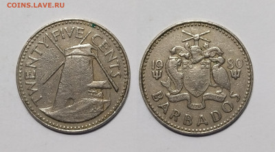 Барбадос набор из 4 монет 1,5,10,25 центов 1973-1998  - 3.12 - IMG_20231127_111545