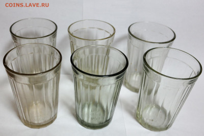 6 граненых стаканов. СЗО - 6 советских раненых стаканов СЗО 1.JPG