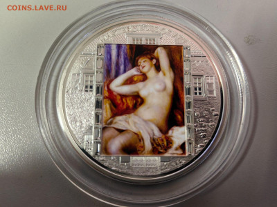 20дол 2012 О-ва Кука Спящая купальщица. Ренуар, Ag999, до 07 - ЯЯ КУК Купальщица-2