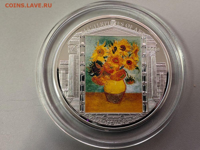 20дол 2010 О-ва Кука Подсолнухи. Ван Гог, Ag999, до 07.12 - ЯЯ КУК Подсолнухи-2