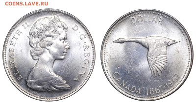 Канада. 1 доллар 1967 г. Конфедерация. До 03.12.23. - Р1722