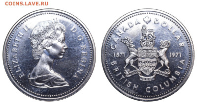 Канада. 1 доллар 1971 г. Британская Колумбия. До 03.12.23. - Р1728