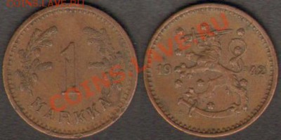 Финляндия 1 марка 1942 до 06.01.2012 21-30 - Финляндия 1 марка 1942