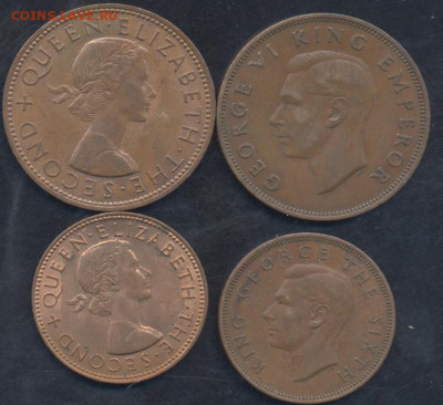 2 пенни- полукрона 1946-1965 г.г. - пенни 1
