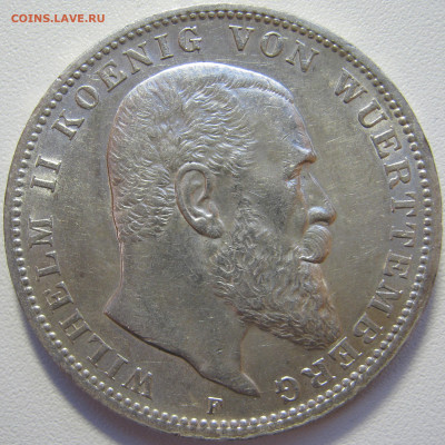Германия Вюртемберг 3 марки 1912 F король Вильгельм II 6.12. - IMG_7386.JPG