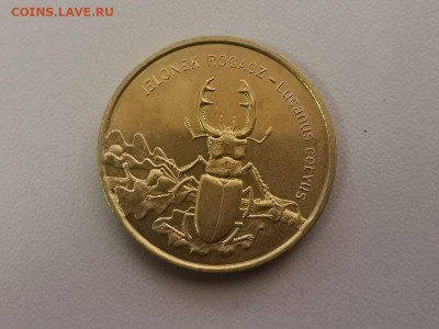 2 злотых Польша 1997 Жук-олень, до 10.12 - 1997 Жук-1